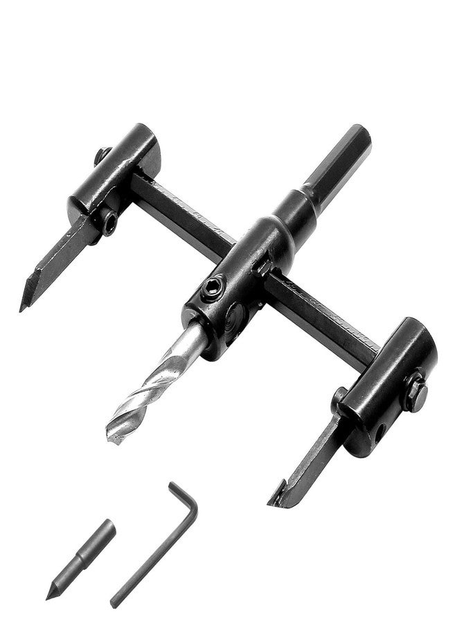 UPTODATETOOLS Adjustable Hole Saw Circle Hole Cutter Drill Bit, Heavy Duty Wood Drywall Drill Bit Round Cutting for Woodworking, 30-120mm - Image 1